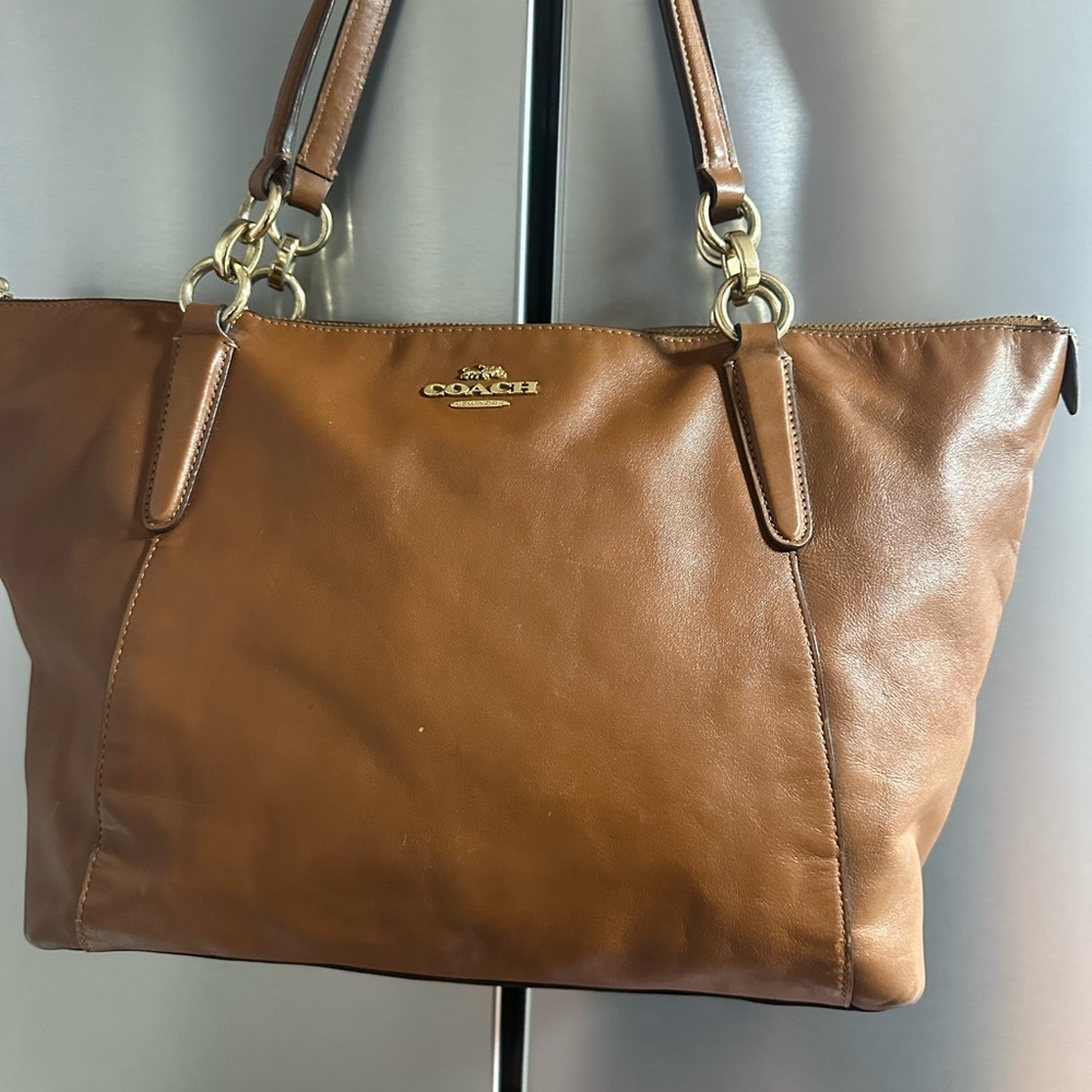 Coach Brown Leather Tote Bag